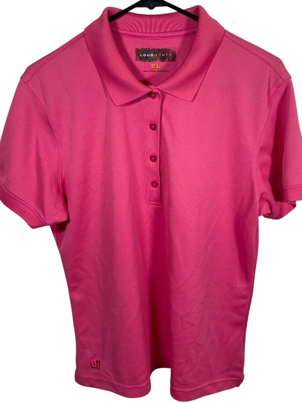 Loudmouth Golf Polo Shirt Womens XL Pink Tennis Pickleball Short Sleeve